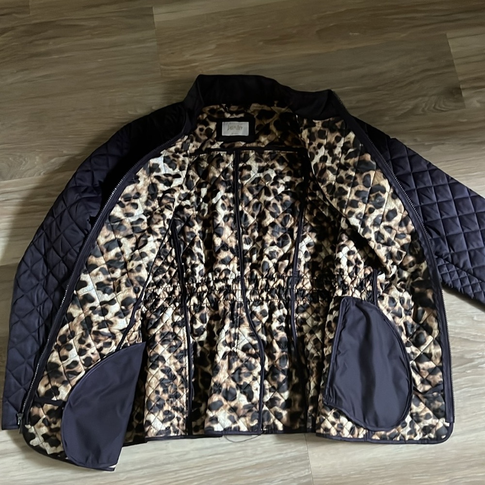 LAUNDRY BY SHELLI SEGAL Jacket Purple Quilted Long Sleeve Zip Front. Coat - Picture 3 of 9